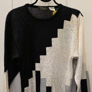 Black, White , and Silver sweater